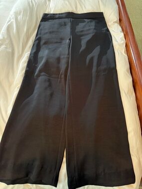 Ann Taylor Black Wide-Leg Dress Pants